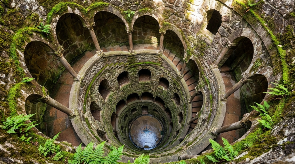 Quinta da Regaleira Initiation Well spiral staircase Sintra