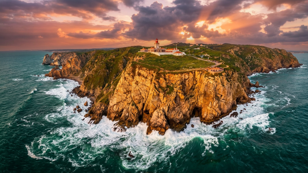 Cabo da Roca Dramatic cliffs with lighthouse