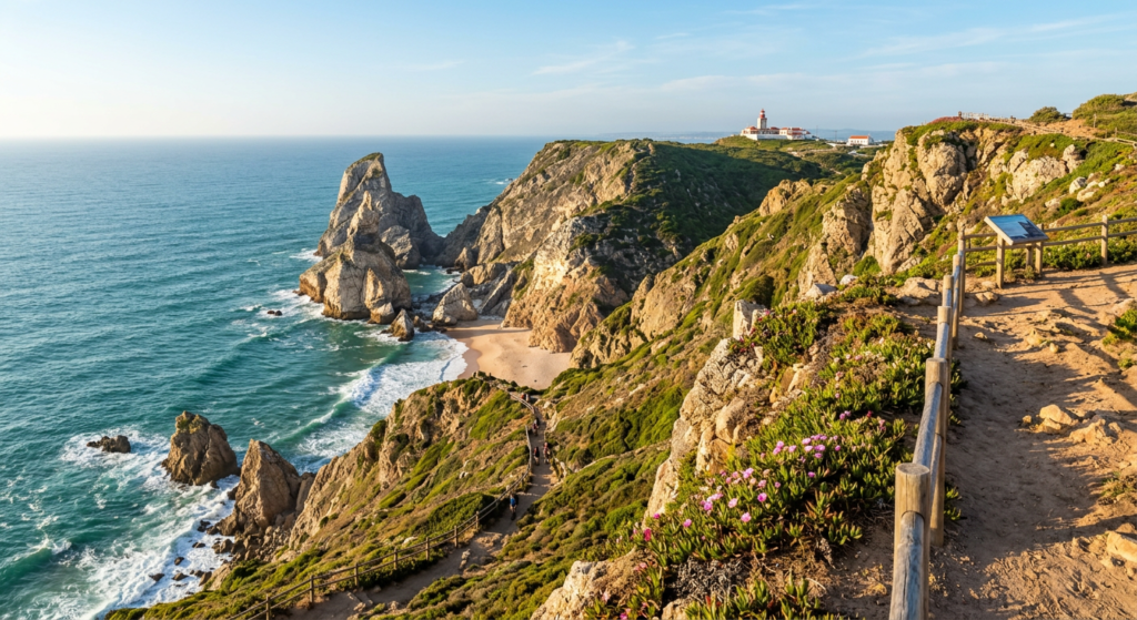 Praia da Ursa trail view from clifftop