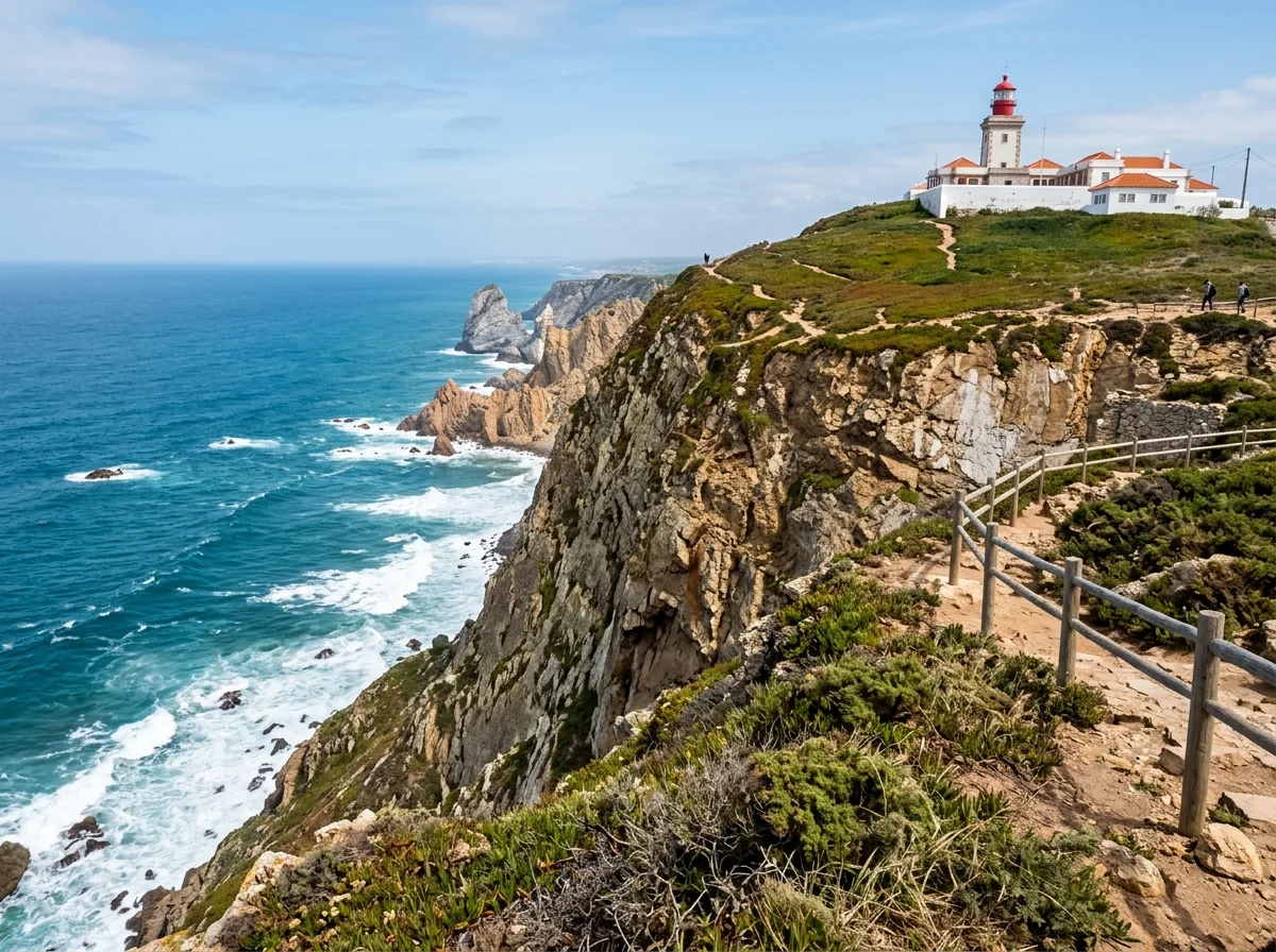 Cabo da Roca cliffs on the Atlantic coast near Cascais, an easy coastal alternative to Sintra