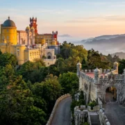 Pena Palace in Sintra at morning, the start of a Sintra and Cascais one day itinerary