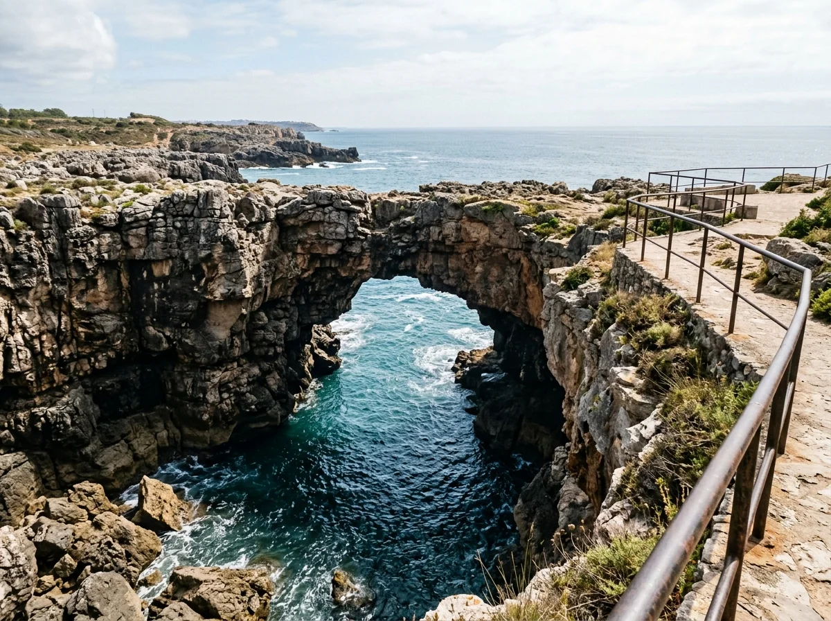 The Boca do Inferno rock arch and chasm above the Atlantic near Cascais